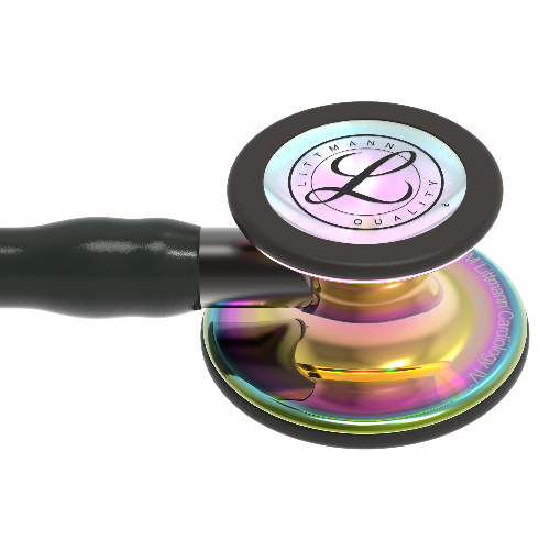 Stéthoscope 3M™ Littmann® Cardiologie IV™ Édition Rainbow Brillant - NOIR - Gravure Laser !