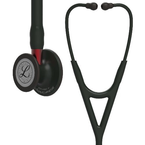 Stéthoscope 3M™ Littmann® Cardiologie IV™ Black Édition Base Rouge - NOIR - MyStetho