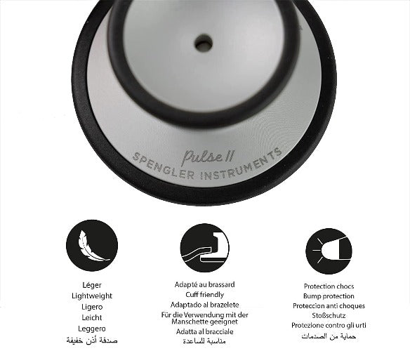 Stéthoscope Spengler® Dual Pulse II™ double pavillon - CARBONE - MyStetho