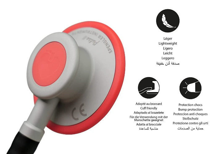 Stéthoscope Spengler® Pulse II™ simple pavillon - CORAIL - MyStetho